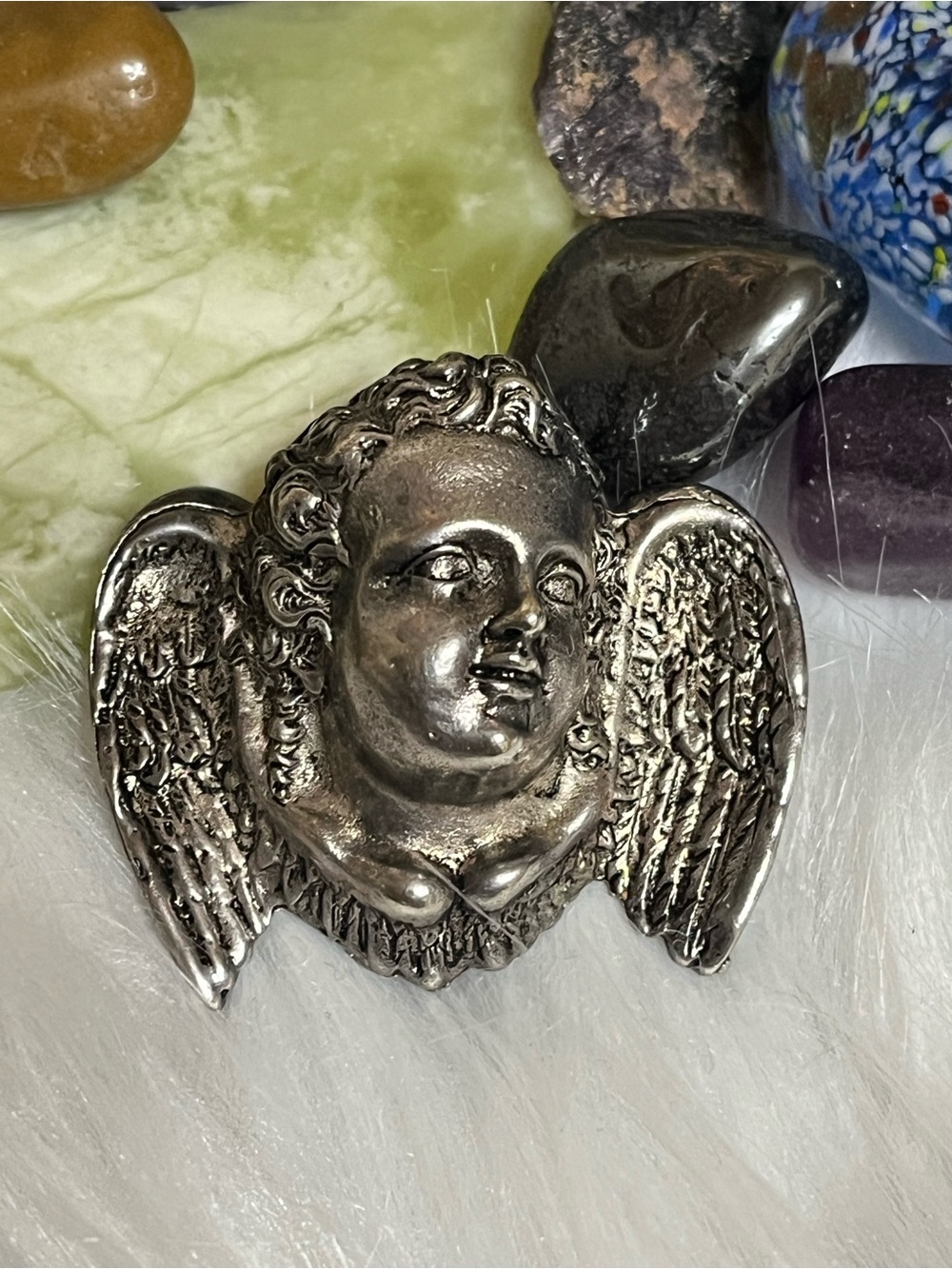 Vintage Cherub Angel Brooch